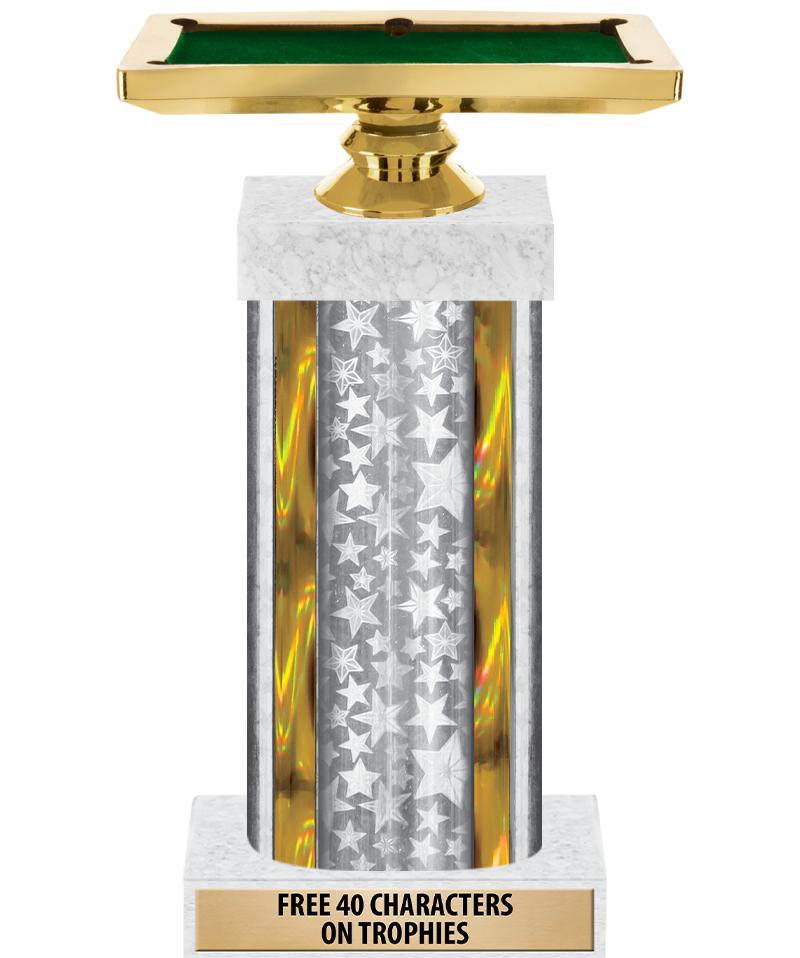 14"SLV/GD-STARS-GD FIG/SQUARE