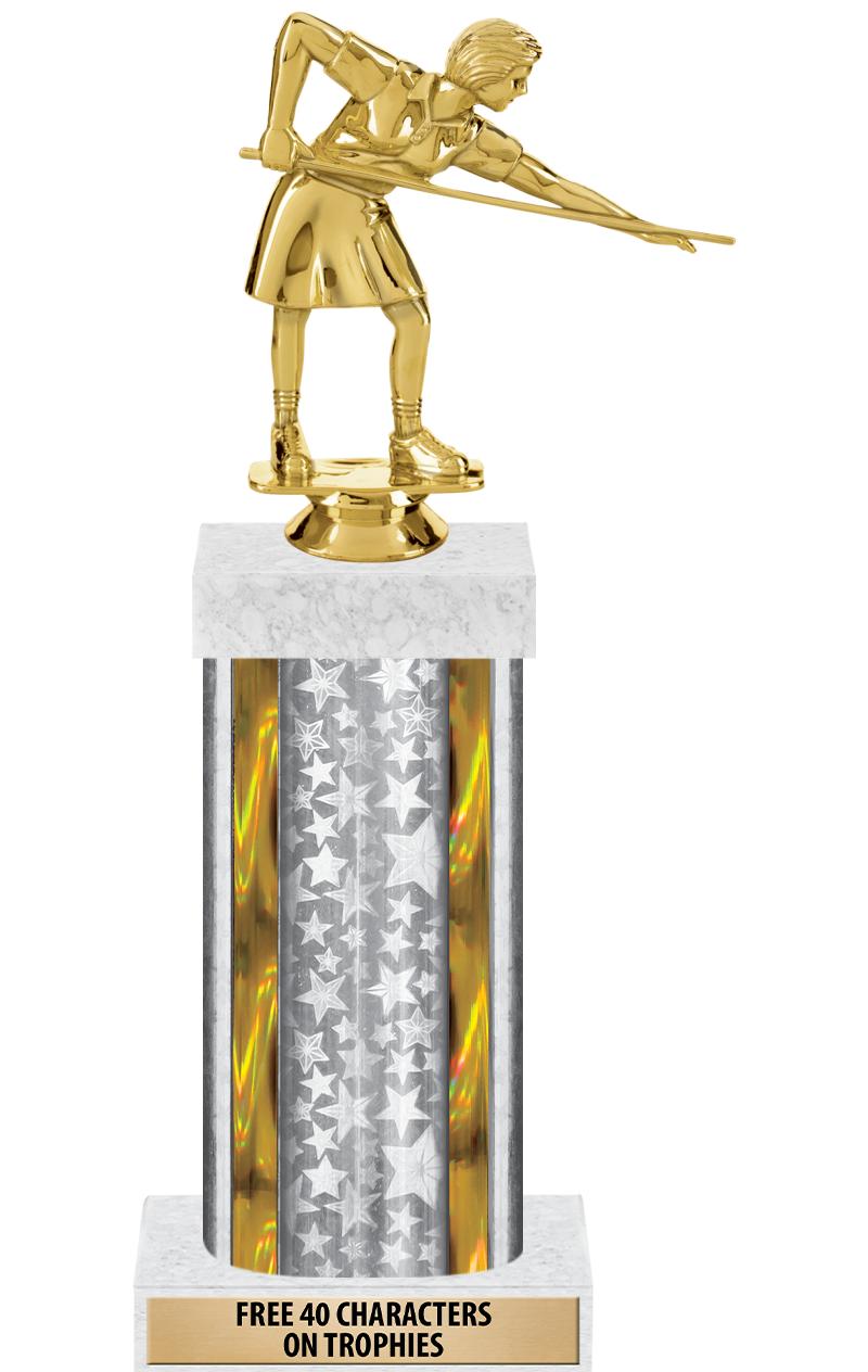 14"SLV/GD-STARS-GD FIG/SQUARE