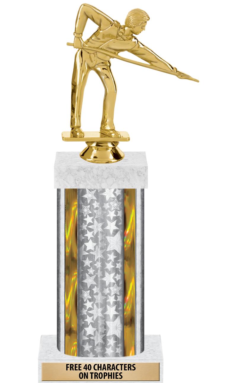 14"SLV/GD-STARS-GD FIG/SQUARE