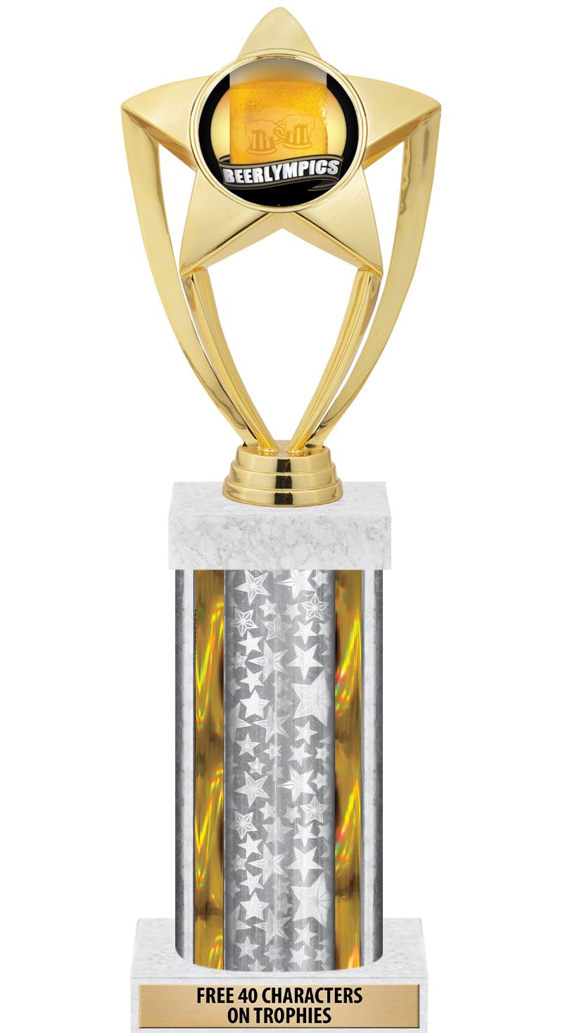 14"SLV/GD-STARS-GD FIG/SQUARE