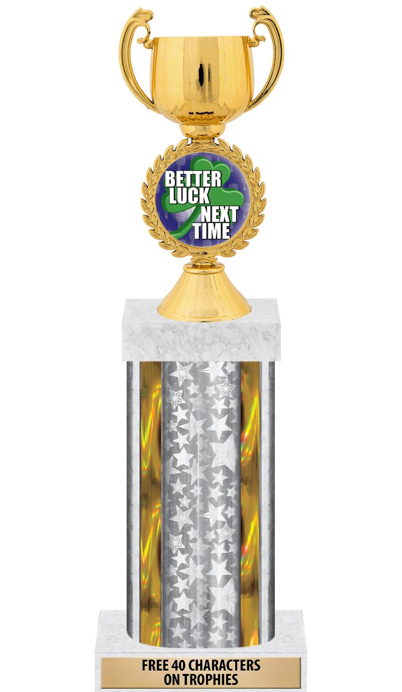 14"SLV/GD-STARS-GD FIG/SQUARE