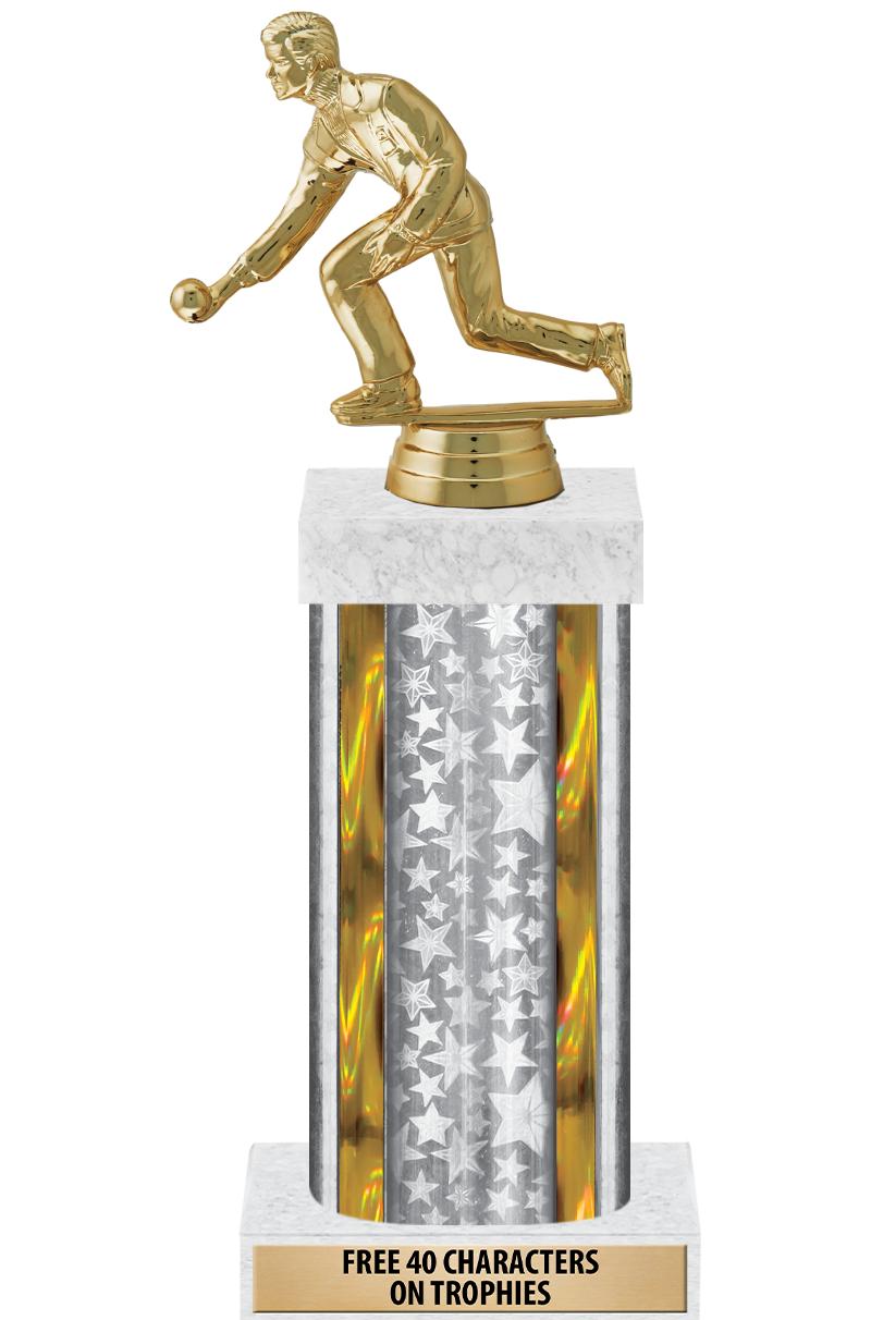 14"SLV/GD-STARS-GD FIG/SQUARE