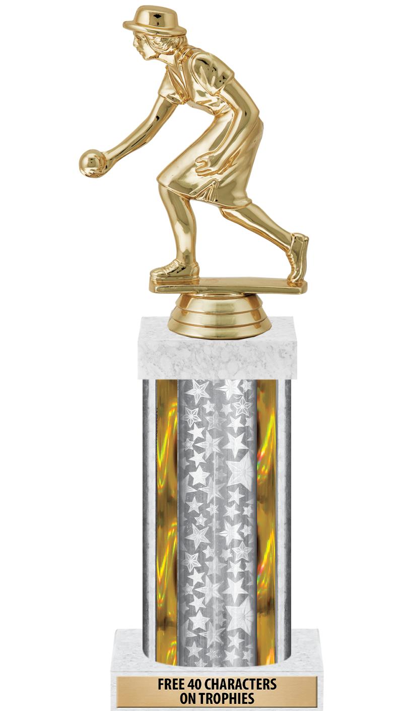 14"SLV/GD-STARS-GD FIG/SQUARE