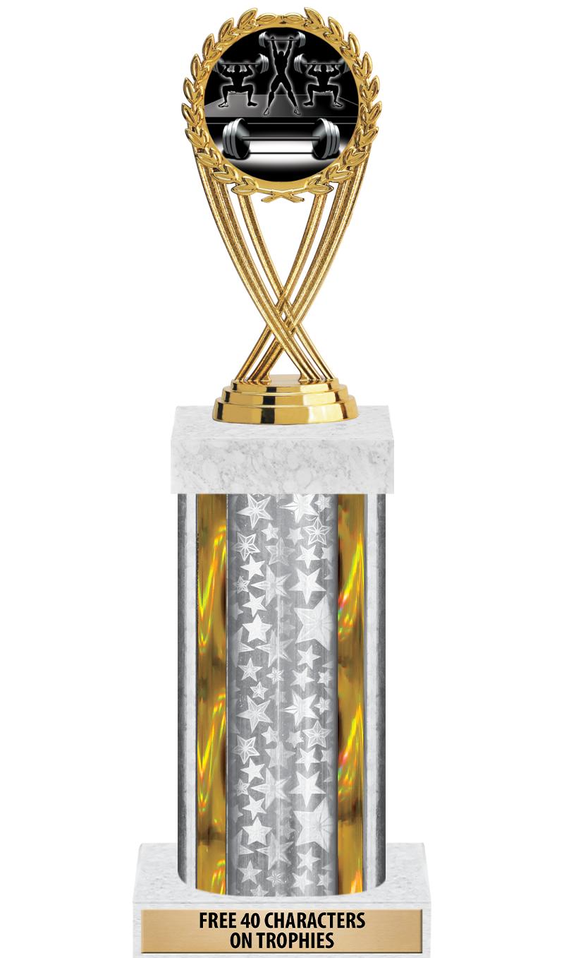 14"SLV/GD-STARS-GD FIG/SQUARE