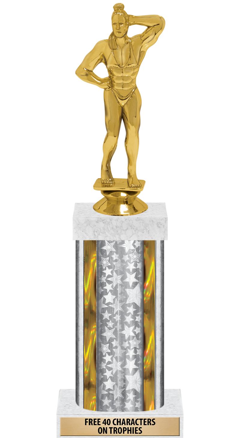 14"SLV/GD-STARS-GD FIG/SQUARE