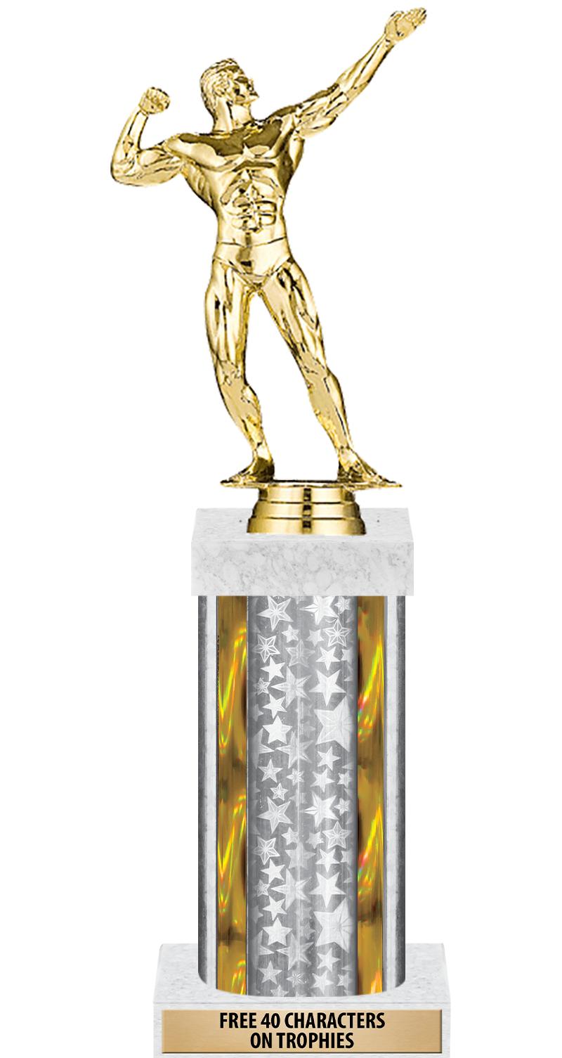 14"SLV/GD-STARS-GD FIG/SQUARE