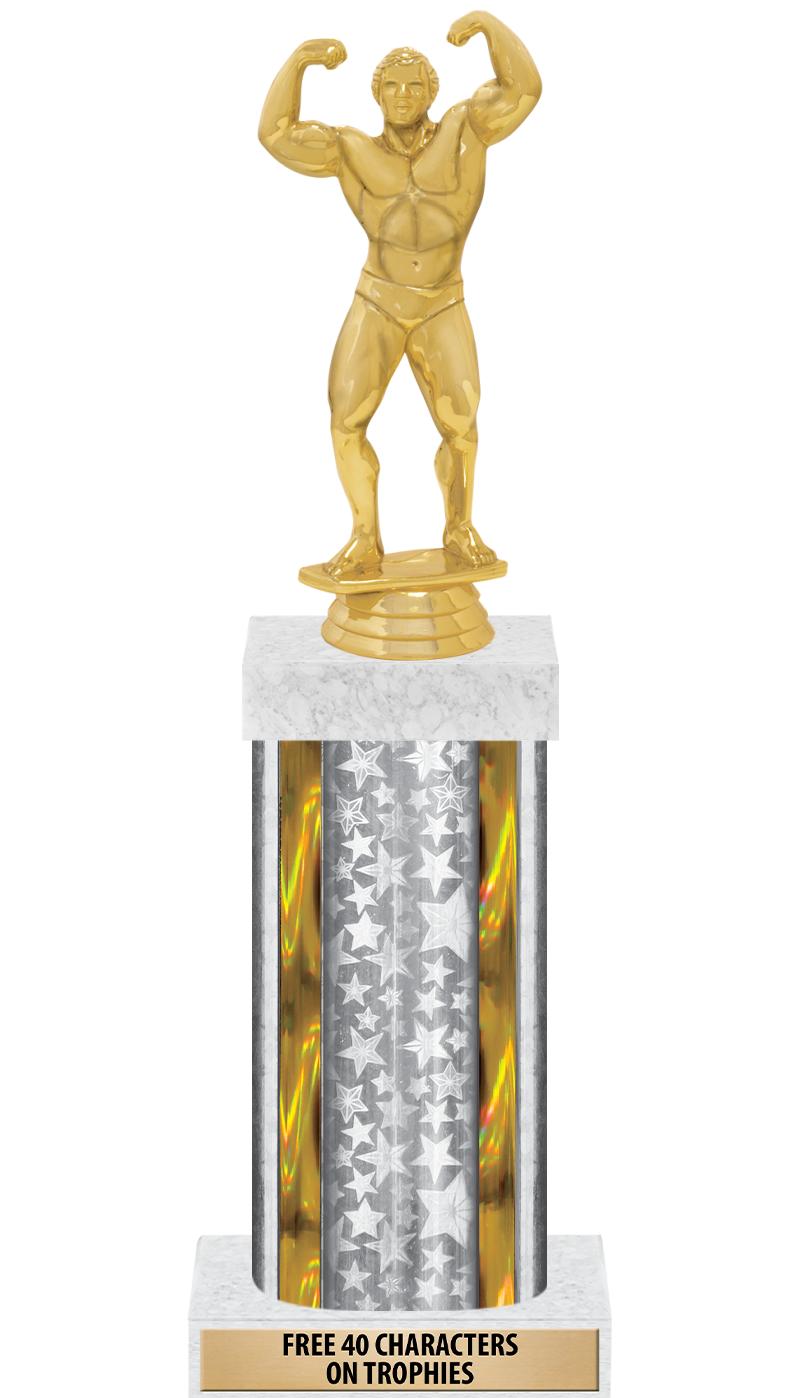 14"SLV/GD-STARS-GD FIG/SQUARE