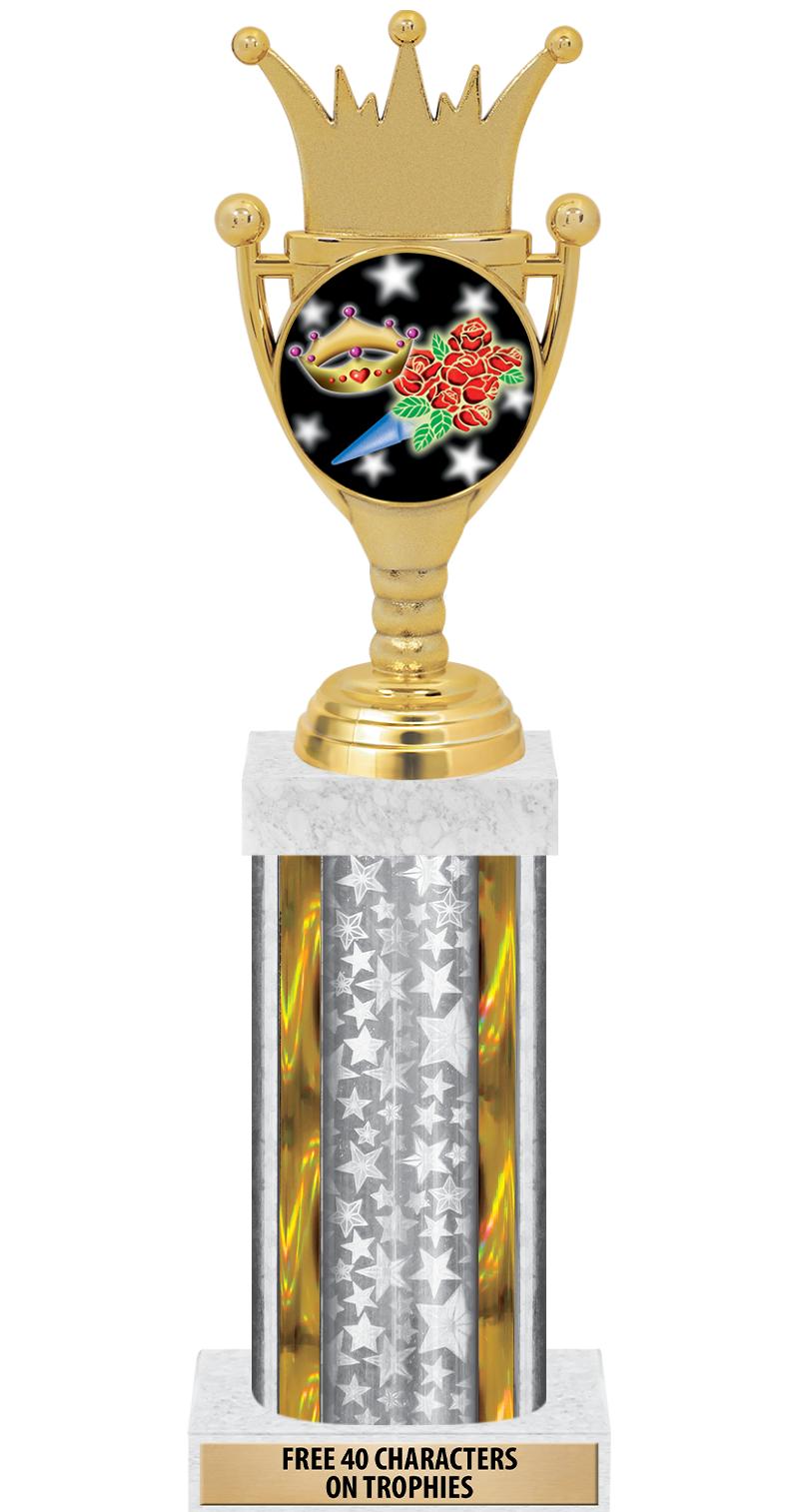 14"SLV/GD-STARS-GD FIG/SQUARE