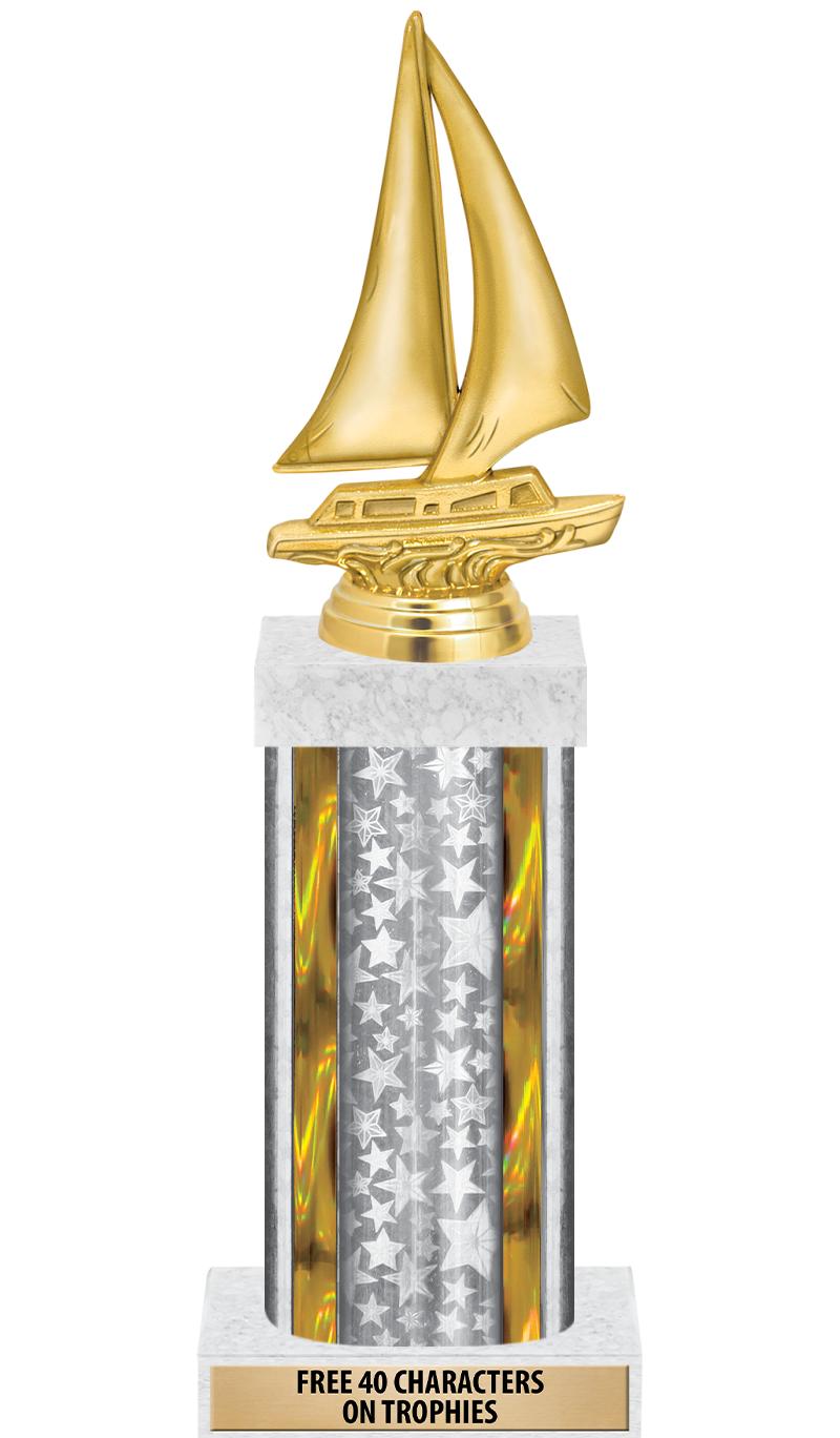 14"SLV/GD-STARS-GD FIG/SQUARE