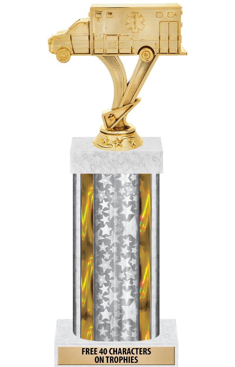 14"SLV/GD-STARS-GD FIG/SQUARE