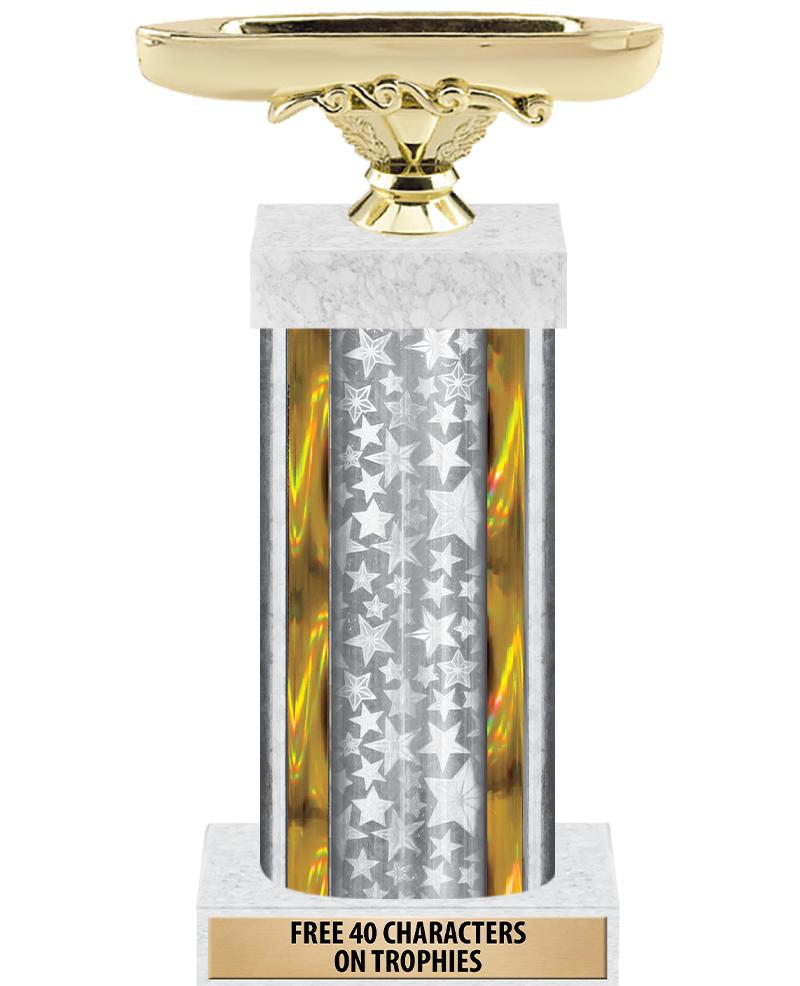 14"SLV/GD-STARS-GD FIG/SQUARE