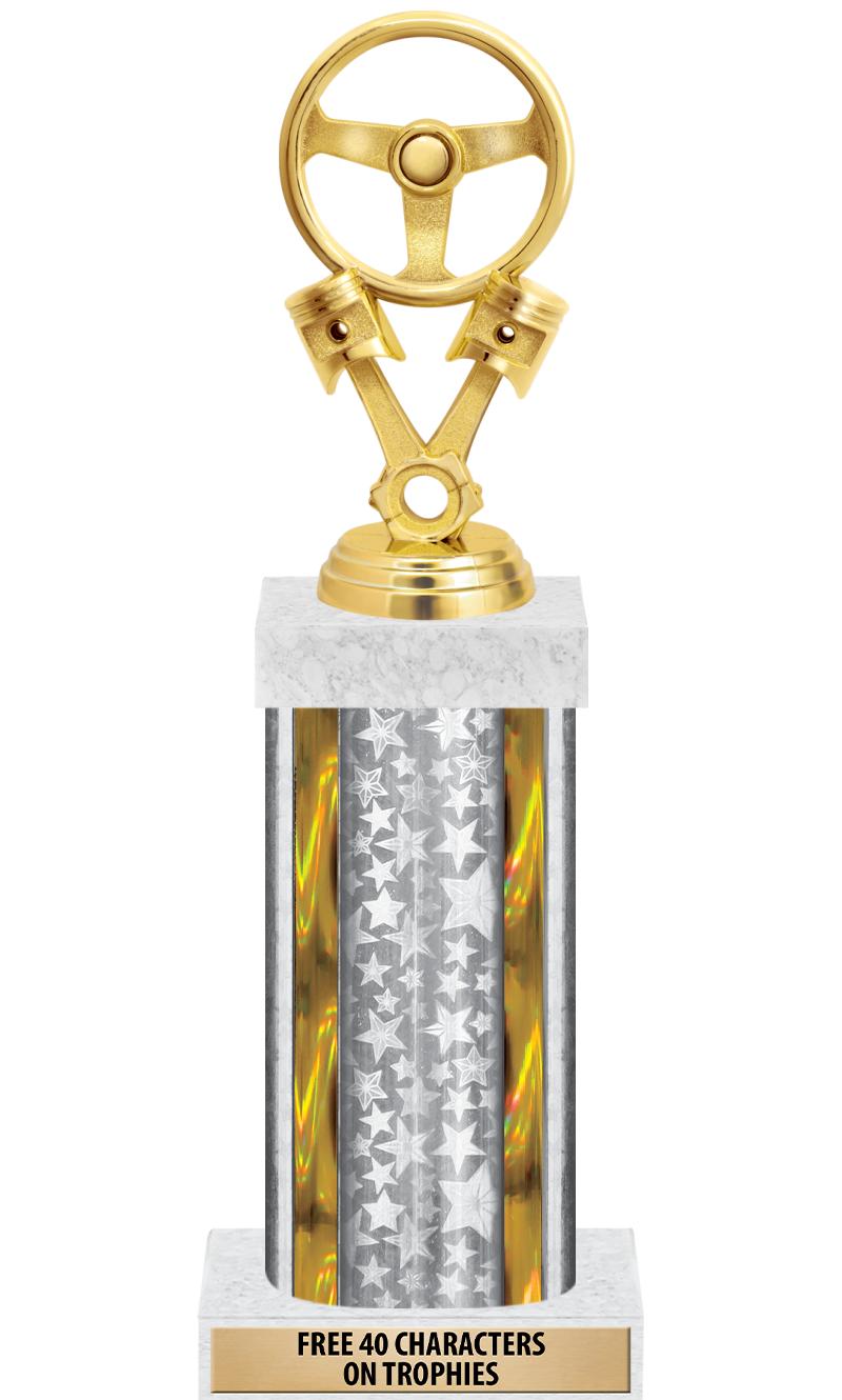 14"SLV/GD-STARS-GD FIG/SQUARE