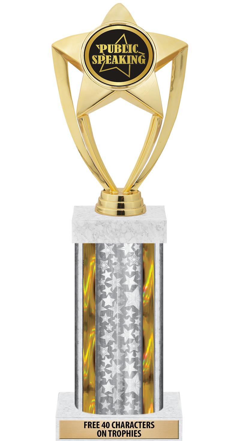 14"SLV/GD-STARS-GD FIG/SQUARE