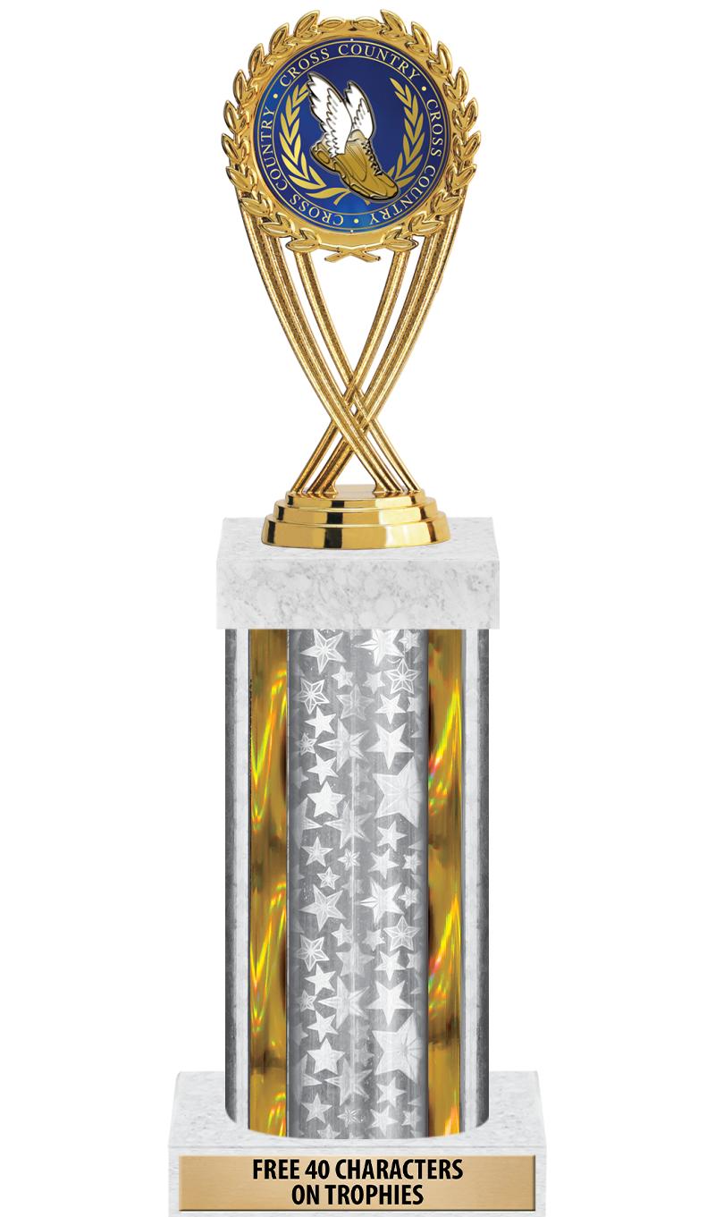 14"SLV/GD-STARS-GD FIG/SQUARE