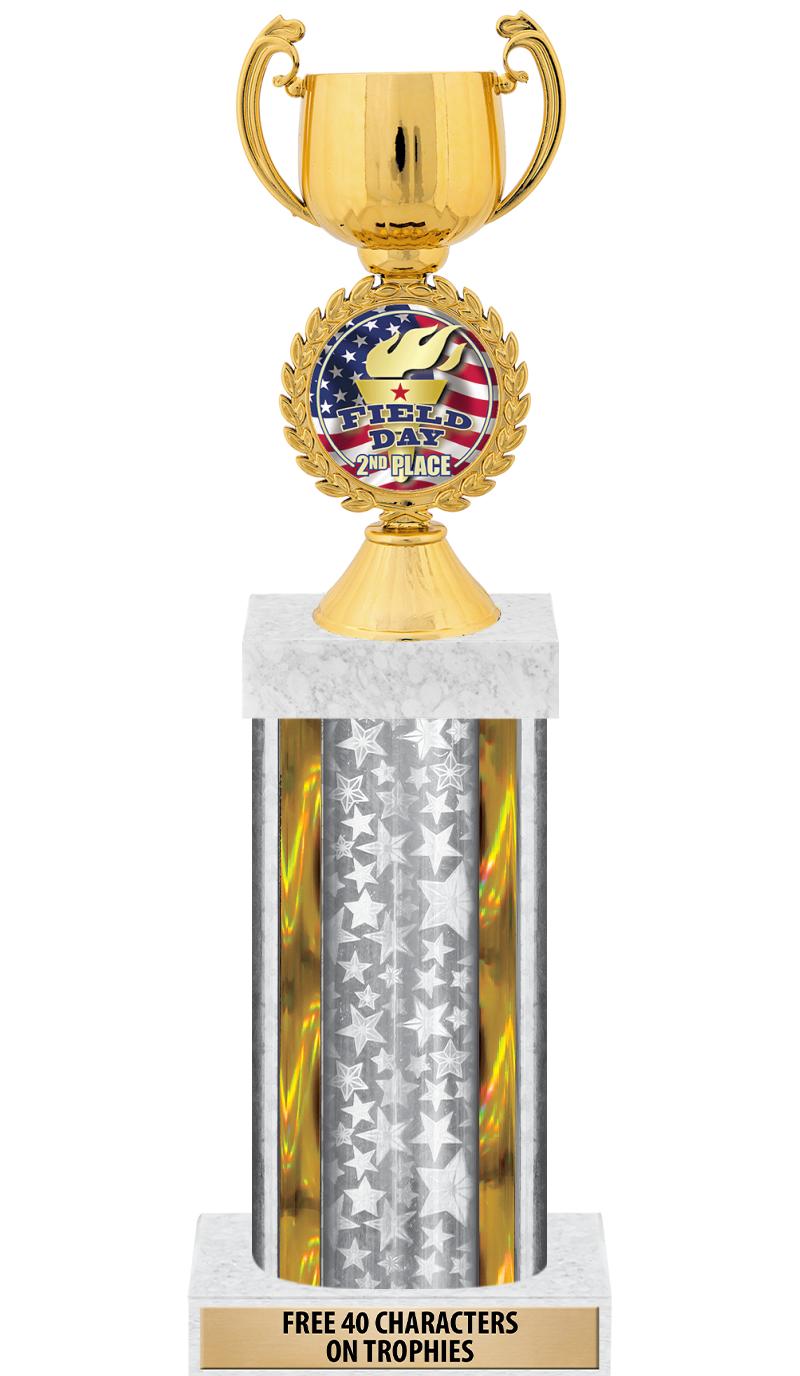 14"SLV/GD-STARS-GD FIG/SQUARE