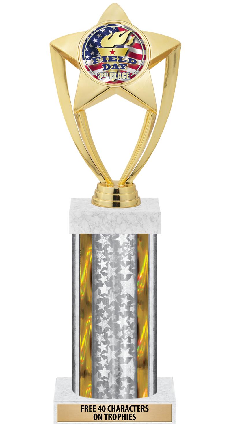 14"SLV/GD-STARS-GD FIG/SQUARE