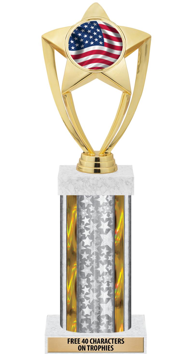 14"SLV/GD-STARS-GD FIG/SQUARE