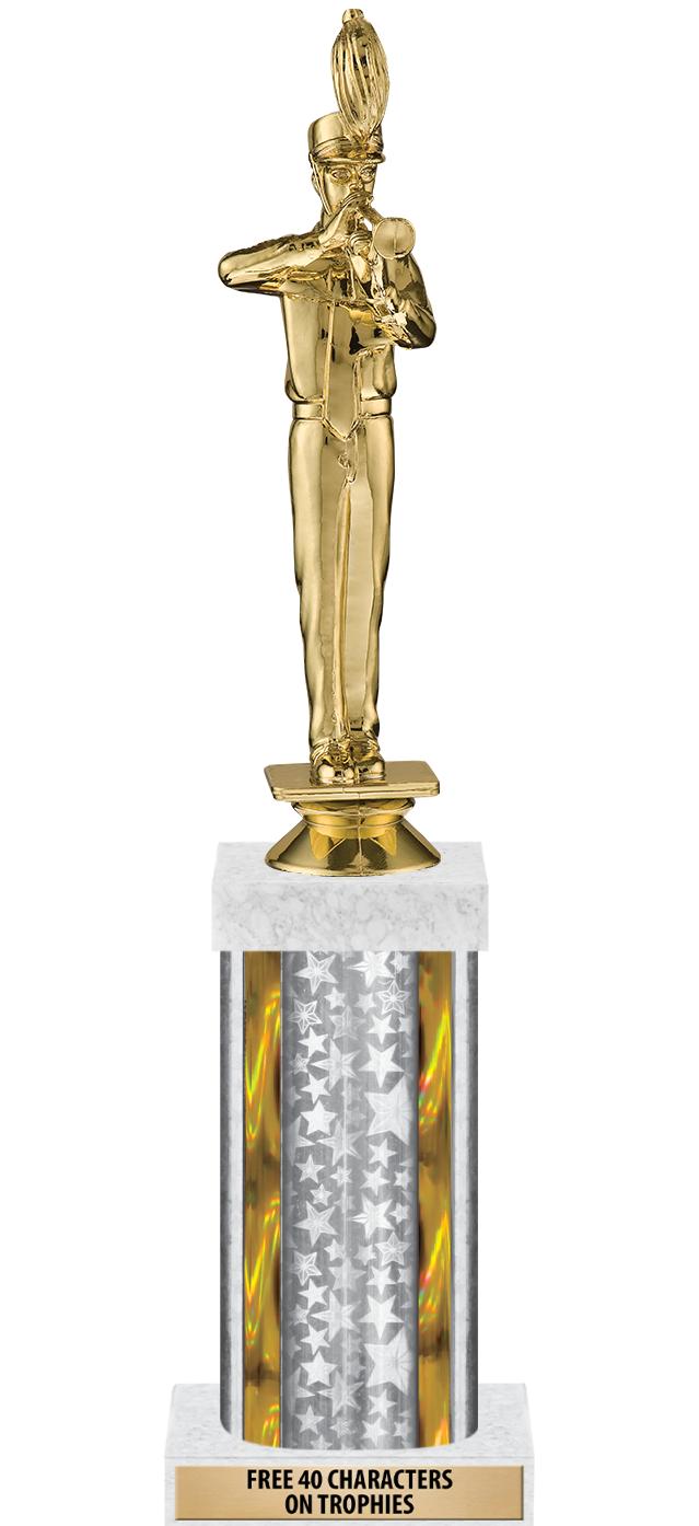 14"SLV/GD-STARS-GD FIG/SQUARE