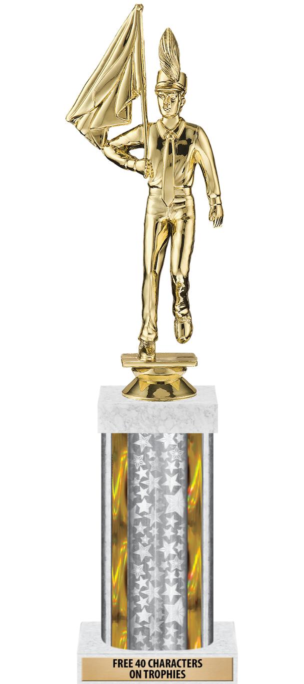 14"SLV/GD-STARS-GD FIG/SQUARE