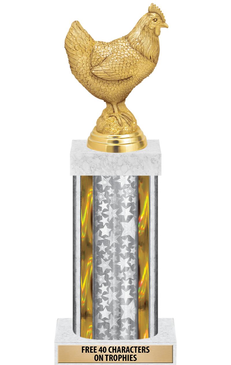 14"SLV/GD-STARS-GD FIG/SQUARE