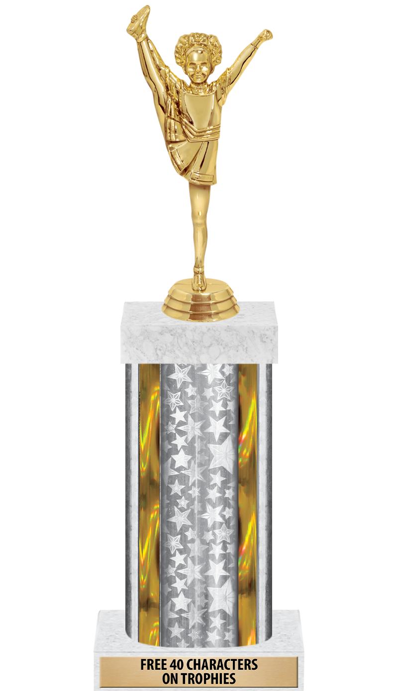 14"SLV/GD-STARS-GD FIG/SQUARE