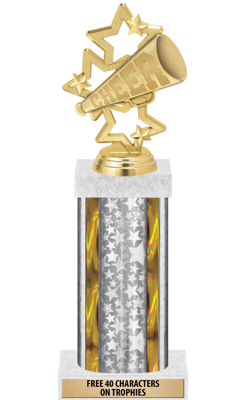 14"SLV/GD-STARS-GD FIG/SQUARE