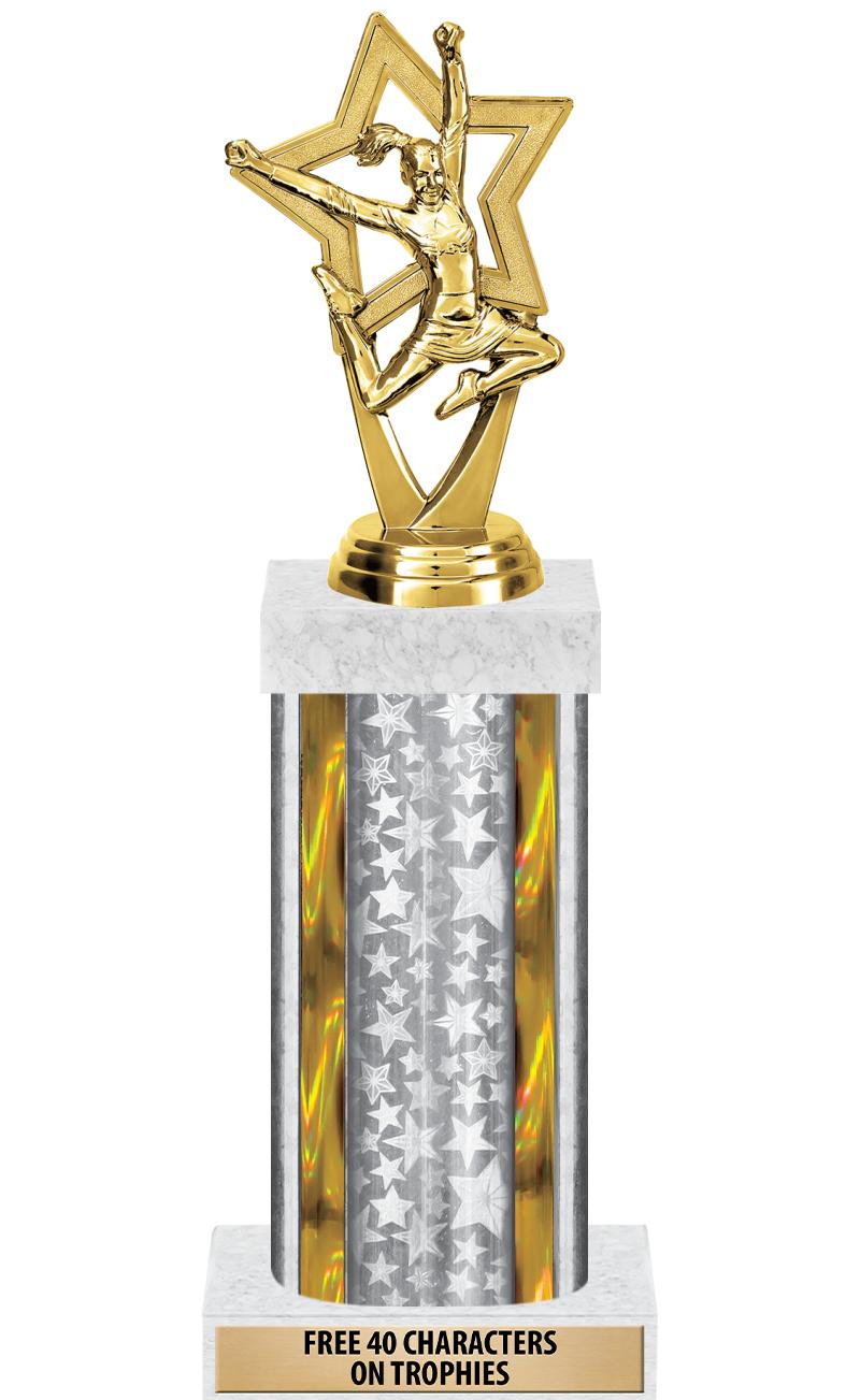 14"SLV/GD-STARS-GD FIG/SQUARE