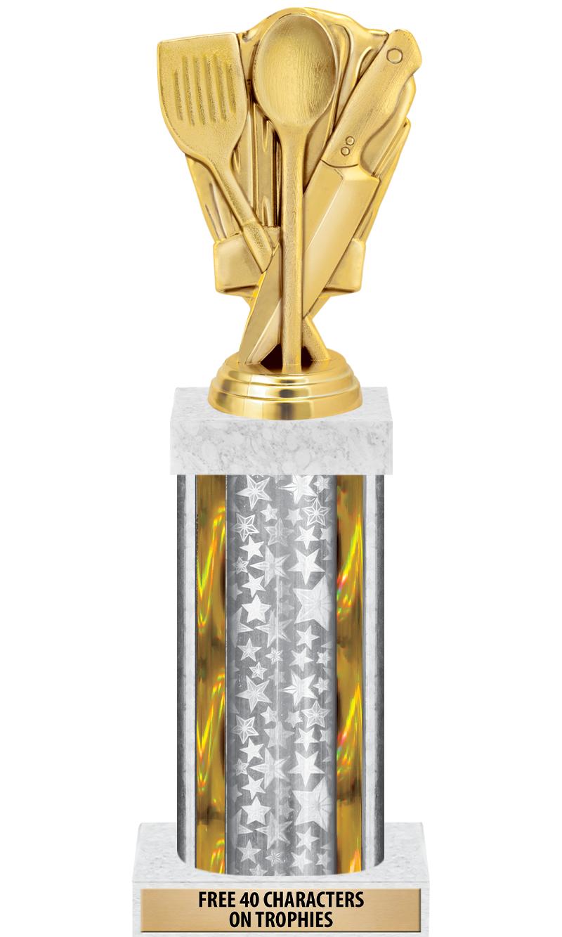 14"SLV/GD-STARS-GD FIG/SQUARE