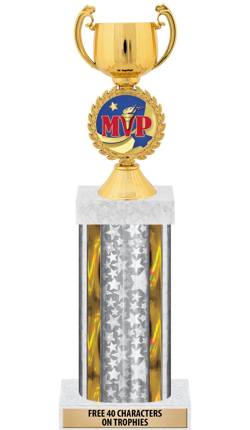 14"SLV/GD-STARS-GD FIG/SQUARE