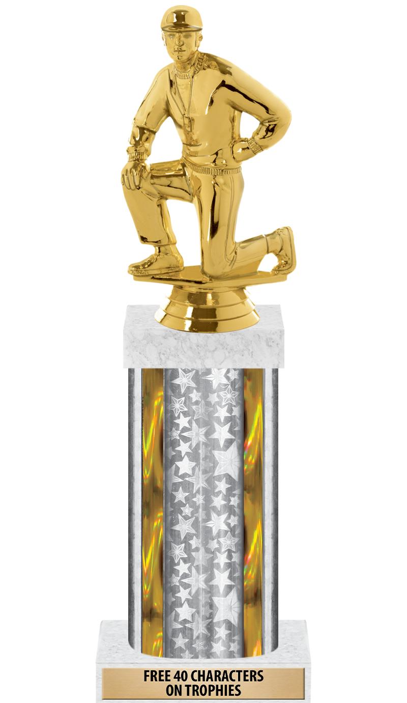 14"SLV/GD-STARS-GD FIG/SQUARE