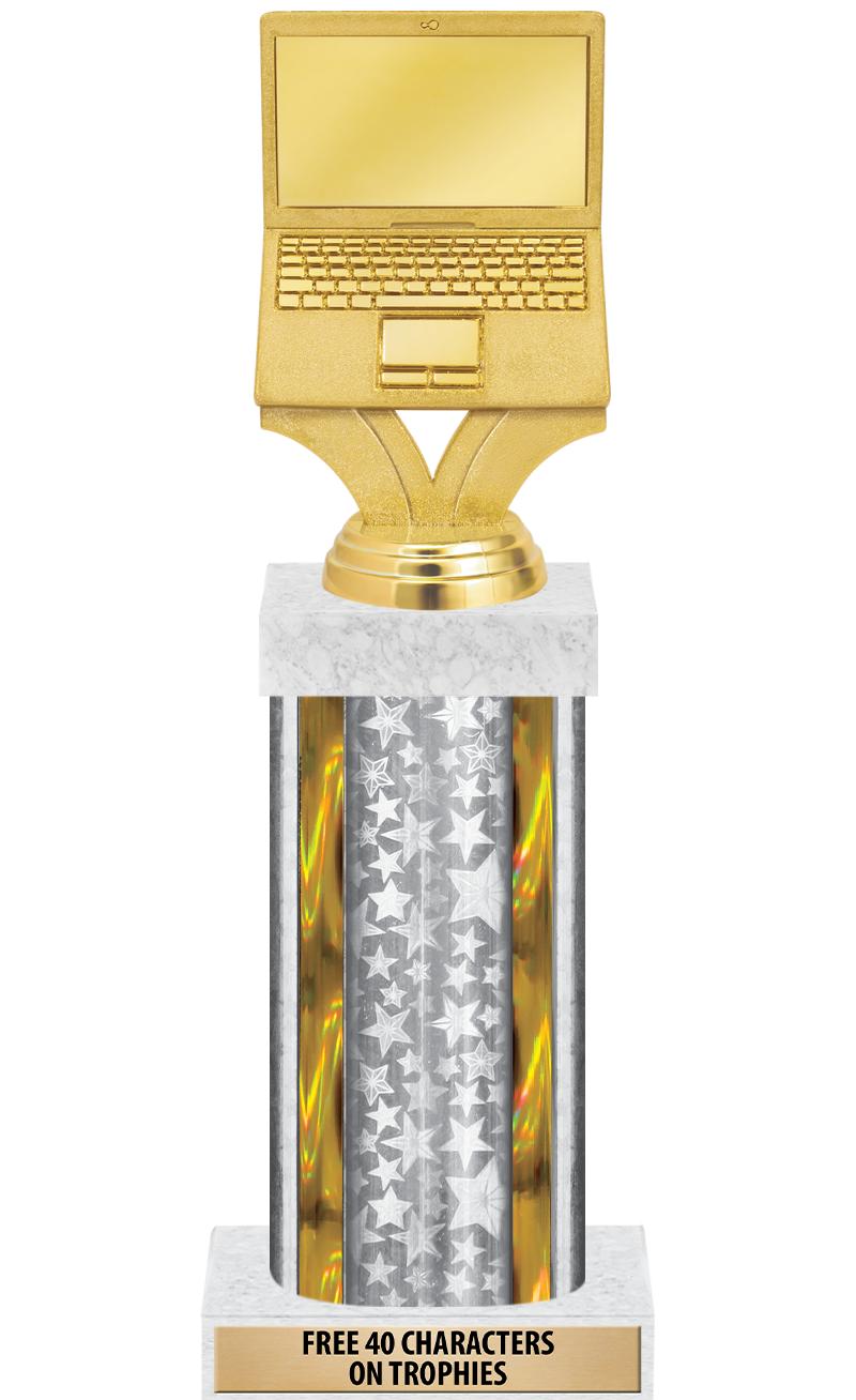 14"SLV/GD-STARS-GD FIG/SQUARE