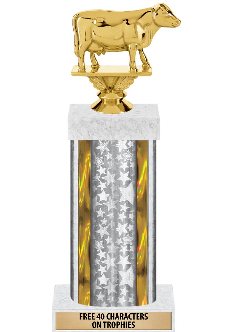 14"SLV/GD-STARS-GD FIG/SQUARE