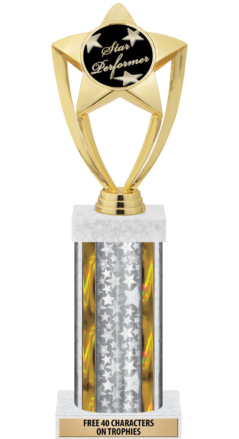 14"SLV/GD-STARS-GD FIG/SQUARE