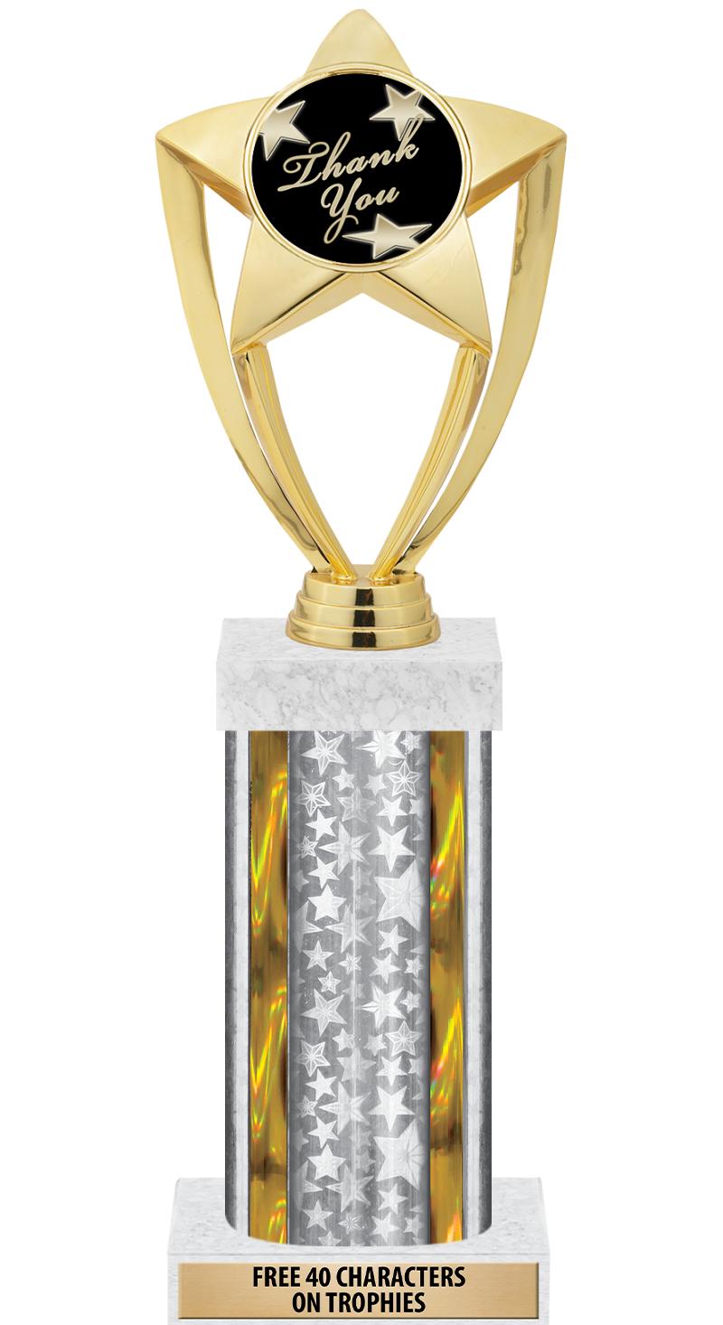 14"SLV/GD-STARS-GD FIG/SQUARE