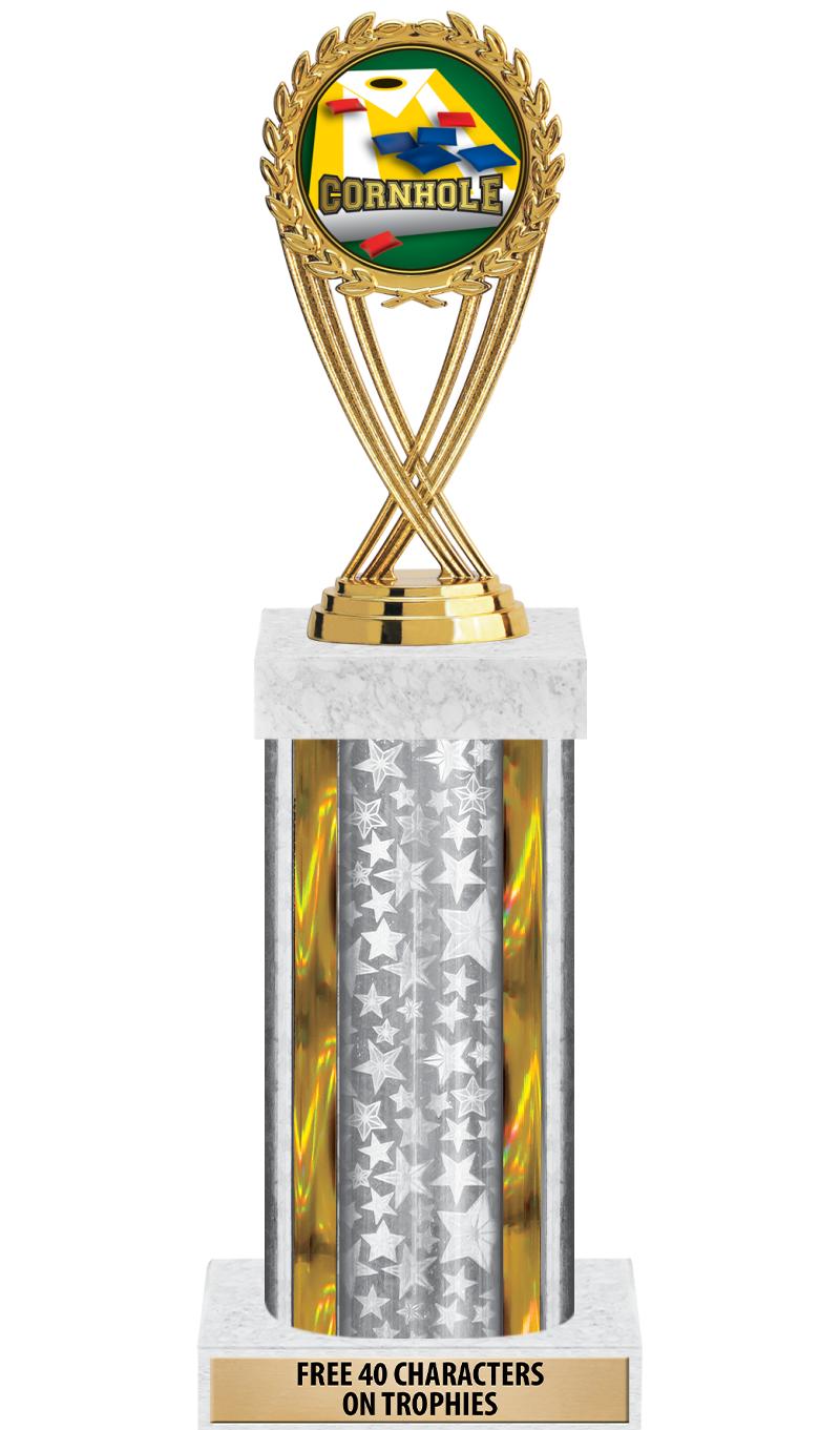 14"SLV/GD-STARS-GD FIG/SQUARE