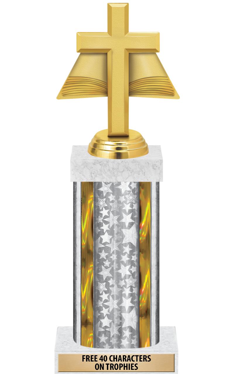 14"SLV/GD-STARS-GD FIG/SQUARE