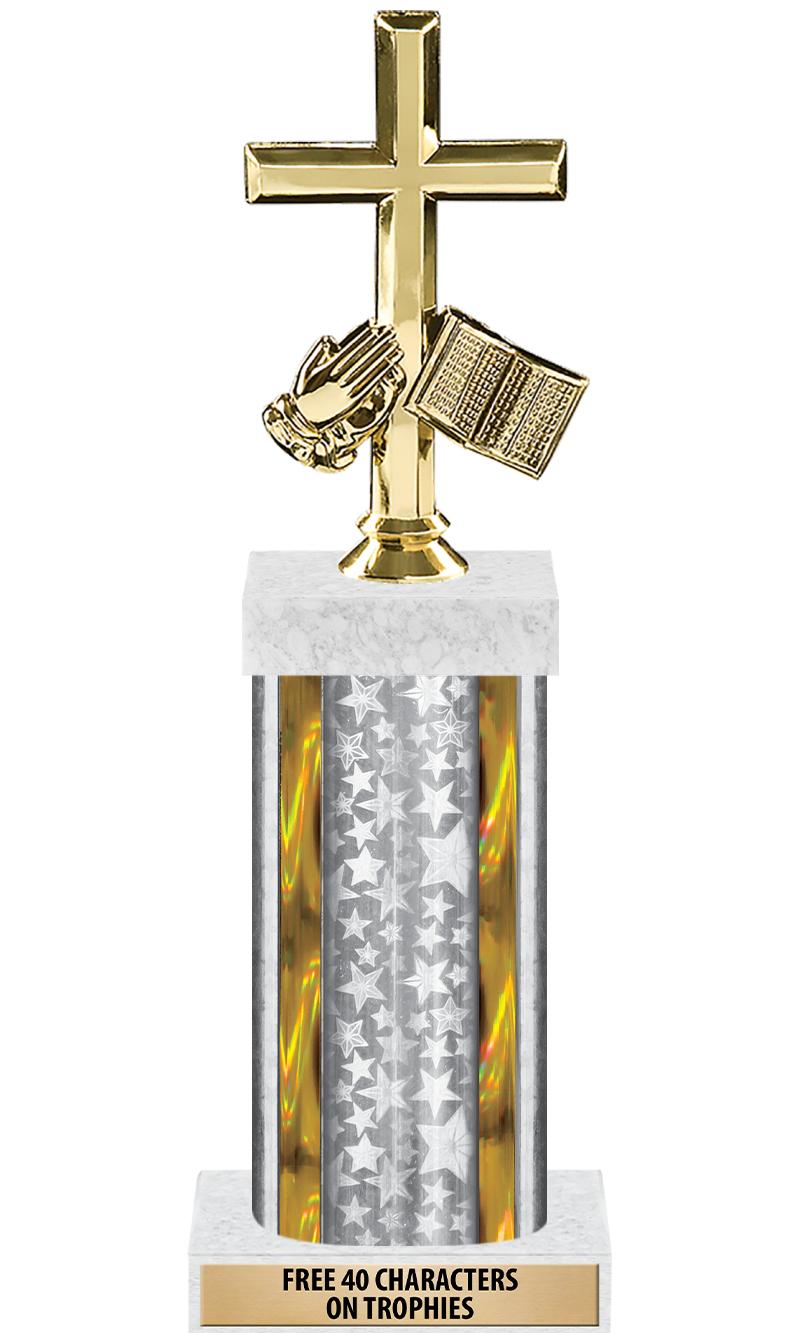 14"SLV/GD-STARS-GD FIG/SQUARE