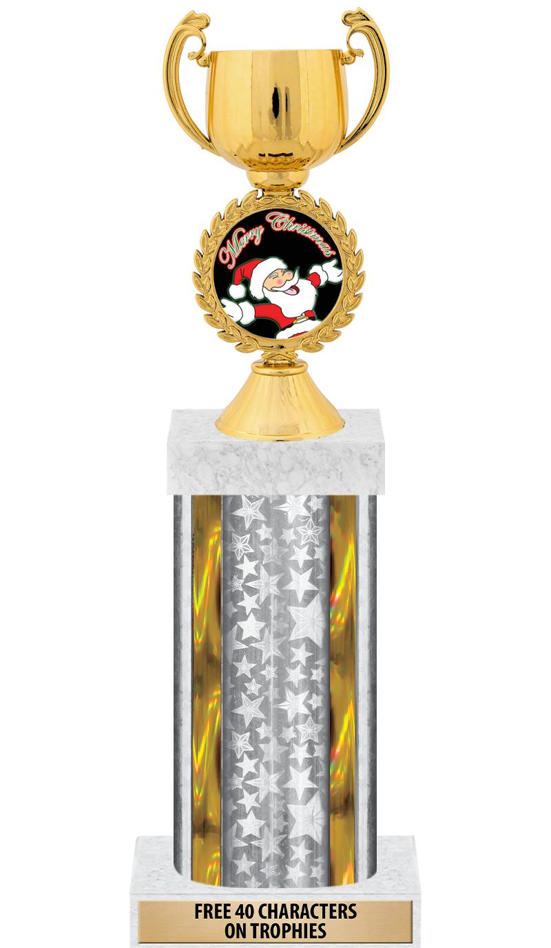 14"SLV/GD-STARS-GD FIG/SQUARE