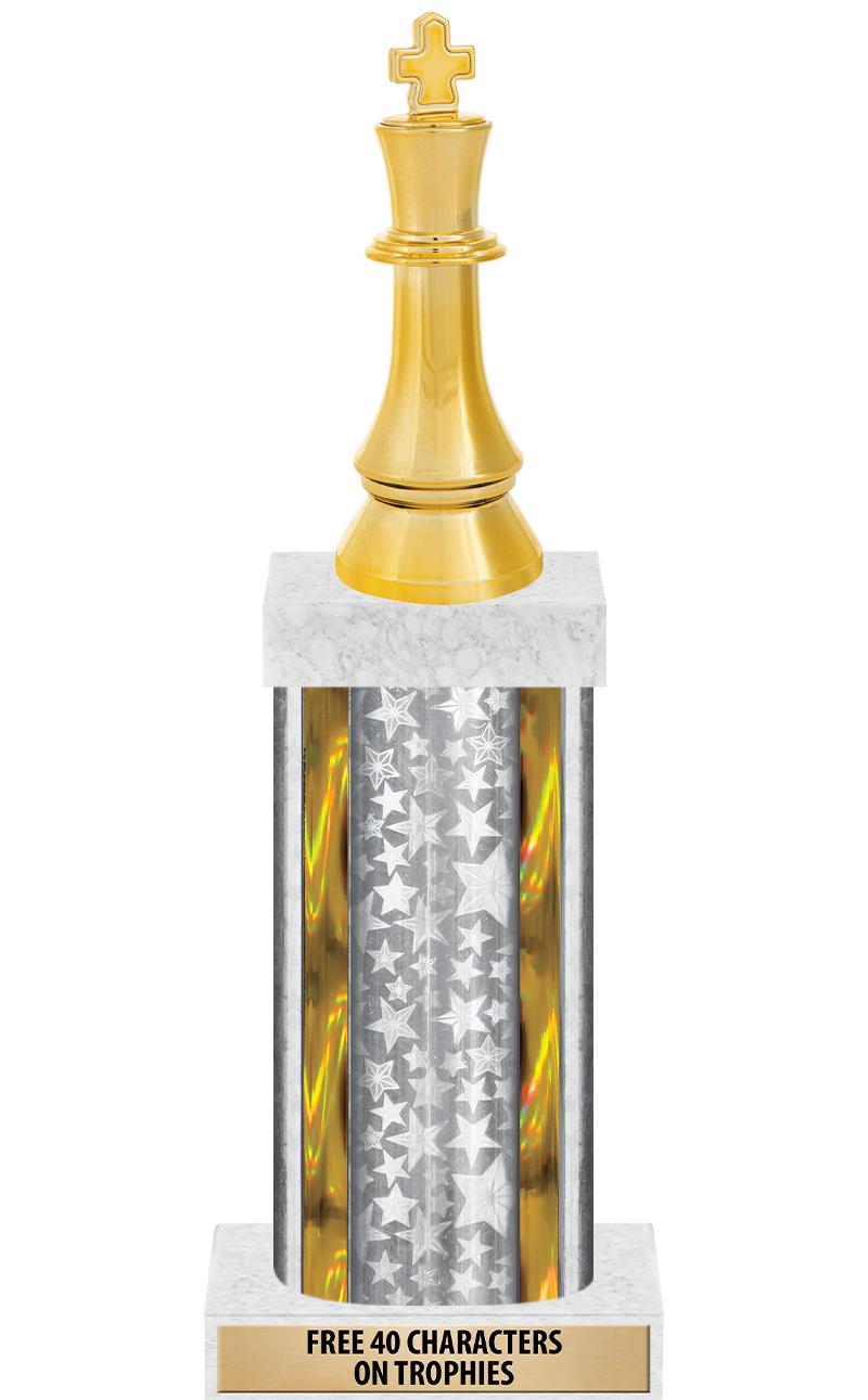 14"SLV/GD-STARS-GD FIG/SQUARE