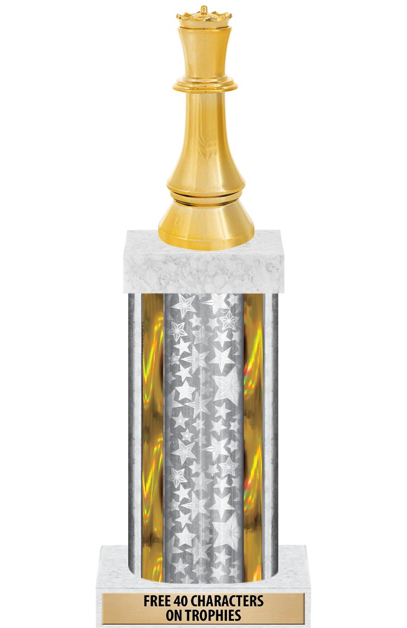 14"SLV/GD-STARS-GD FIG/SQUARE