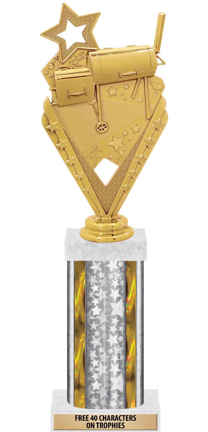 14"SLV/GD-STARS-GD FIG/SQUARE