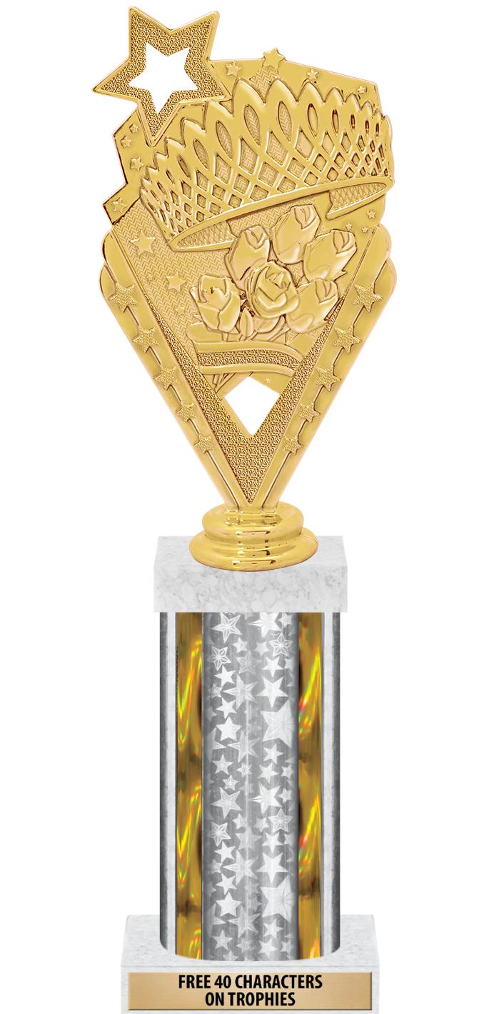 14"SLV/GD-STARS-GD FIG/SQUARE