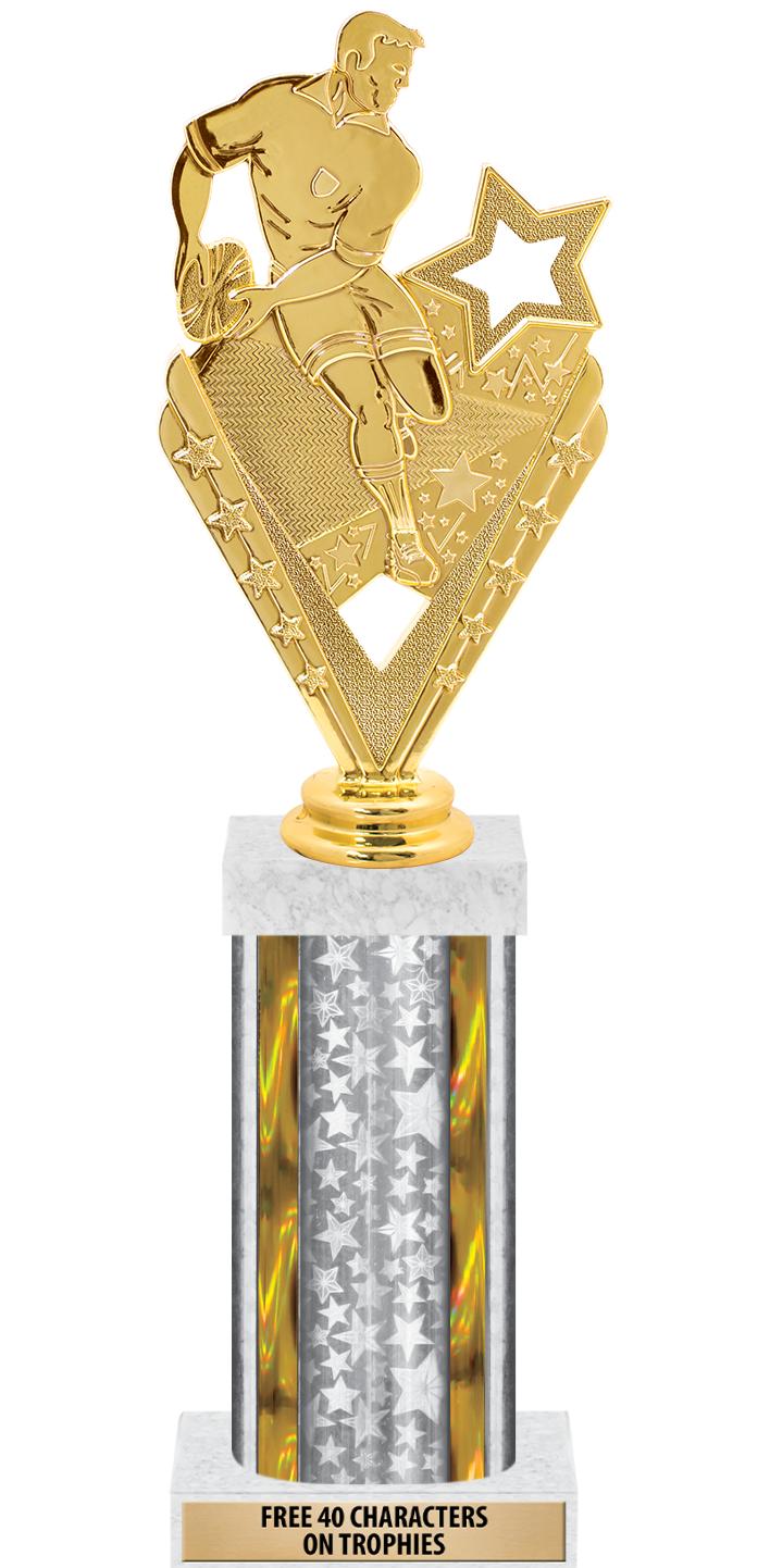 14"SLV/GD-STARS-GD FIG/SQUARE