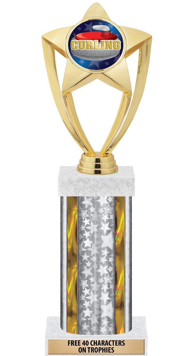 14"SLV/GD-STARS-GD FIG/SQUARE