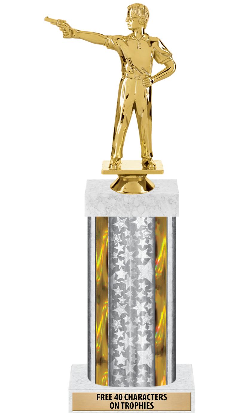 14"SLV/GD-STARS-GD FIG/SQUARE