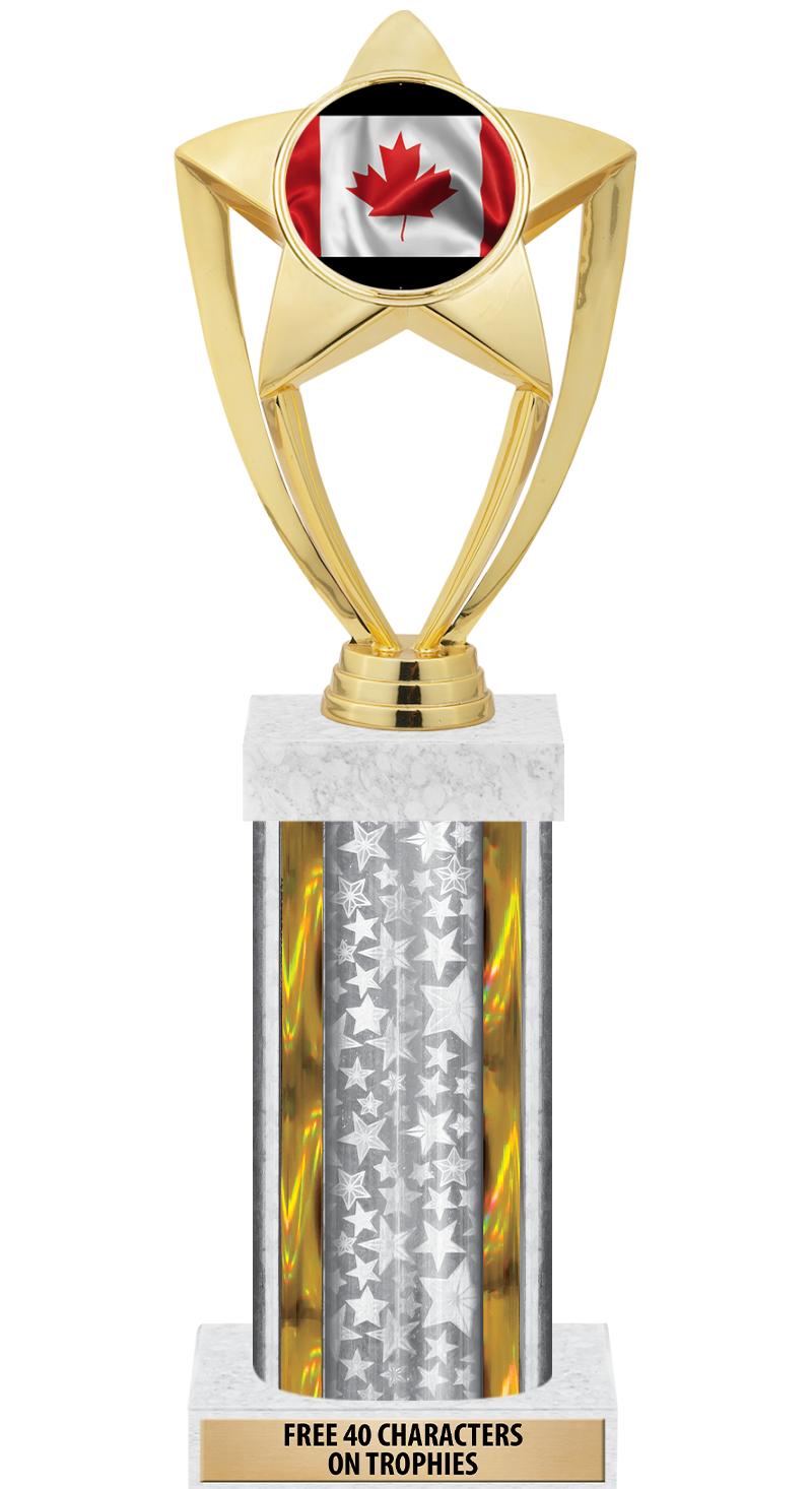 14"SLV/GD-STARS-GD FIG/SQUARE