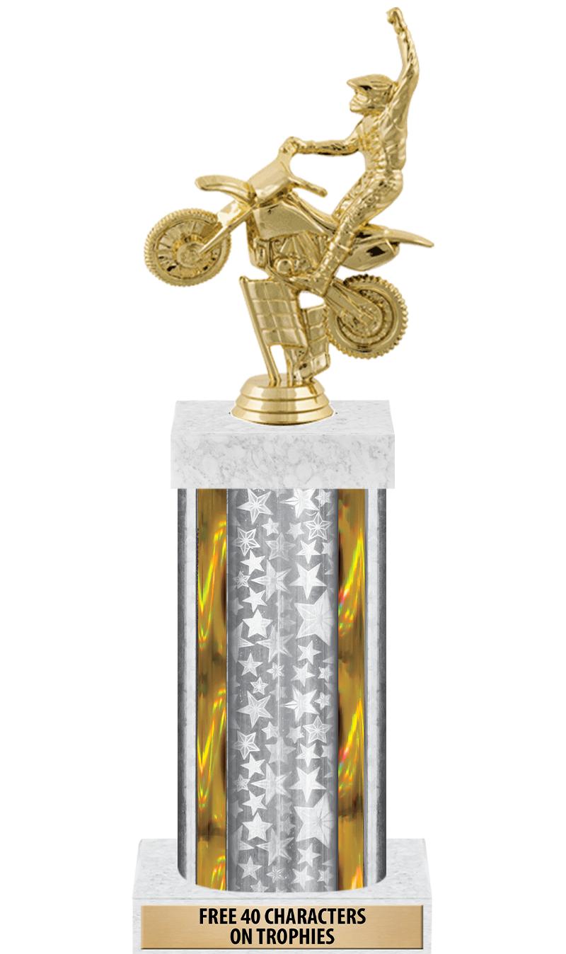 14"SLV/GD-STARS-GD FIG/SQUARE