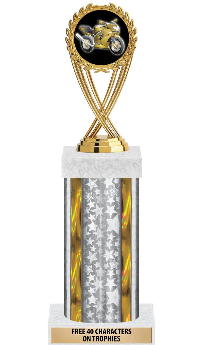 14"SLV/GD-STARS-GD FIG/SQUARE