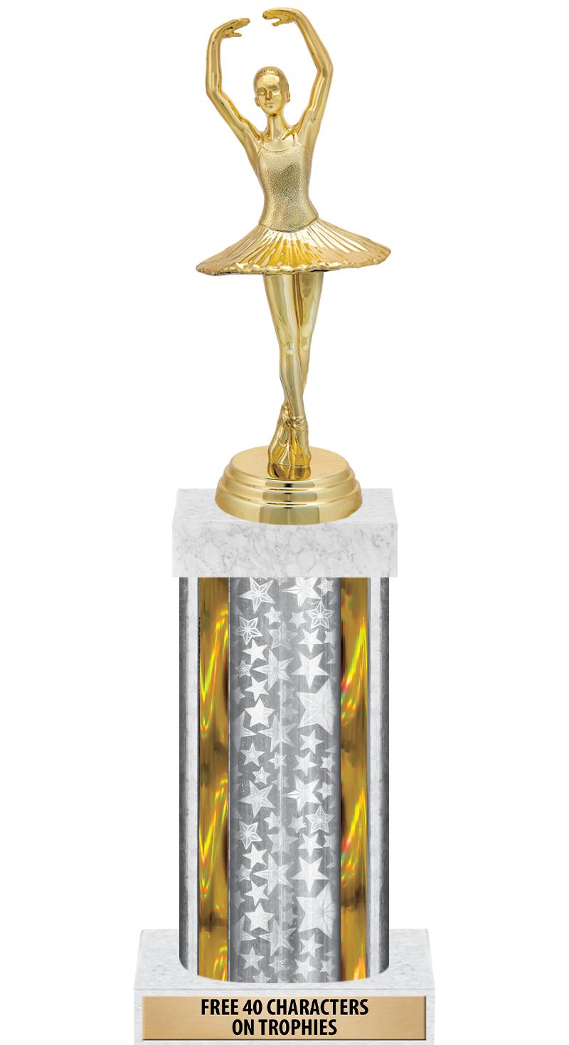 14"SLV/GD-STARS-GD FIG/SQUARE