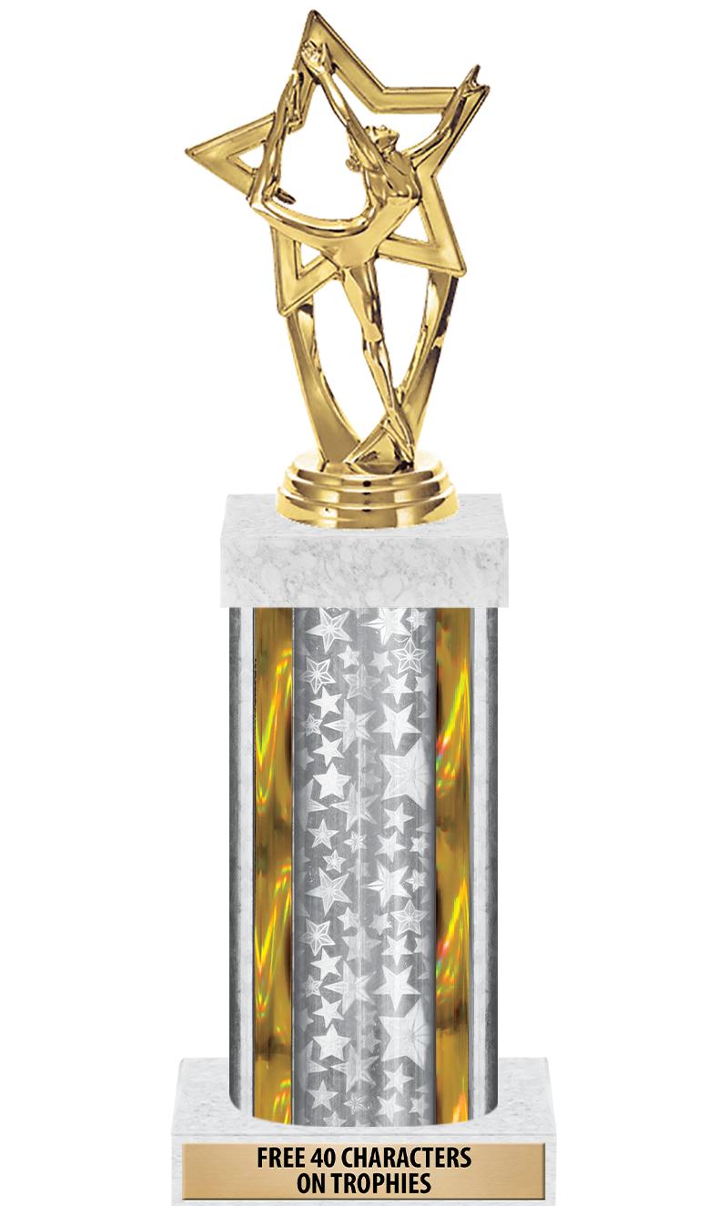 14"SLV/GD-STARS-GD FIG/SQUARE